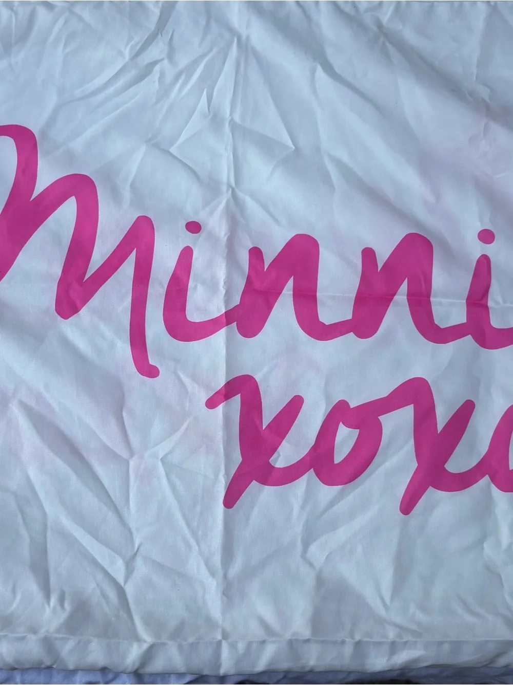 Disney White and Hot Pink Minnie XOXO Bedding Sheet with pillow case
